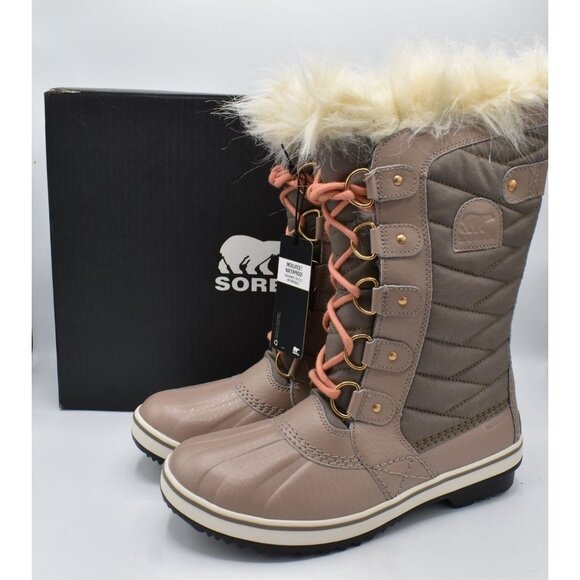 Sorel Womens Size 8 Tofino II Omega Taupe Insulated Waterproof Boots Shoes - Picture 1 of 13